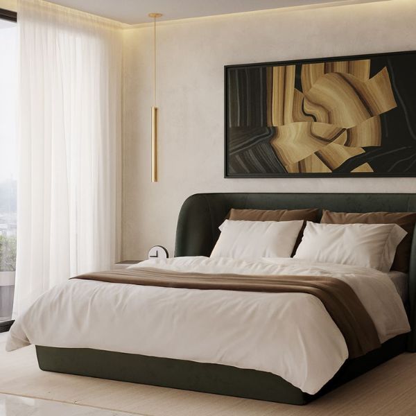 Lobby moderno del edificio Paris Martineau en Palermo