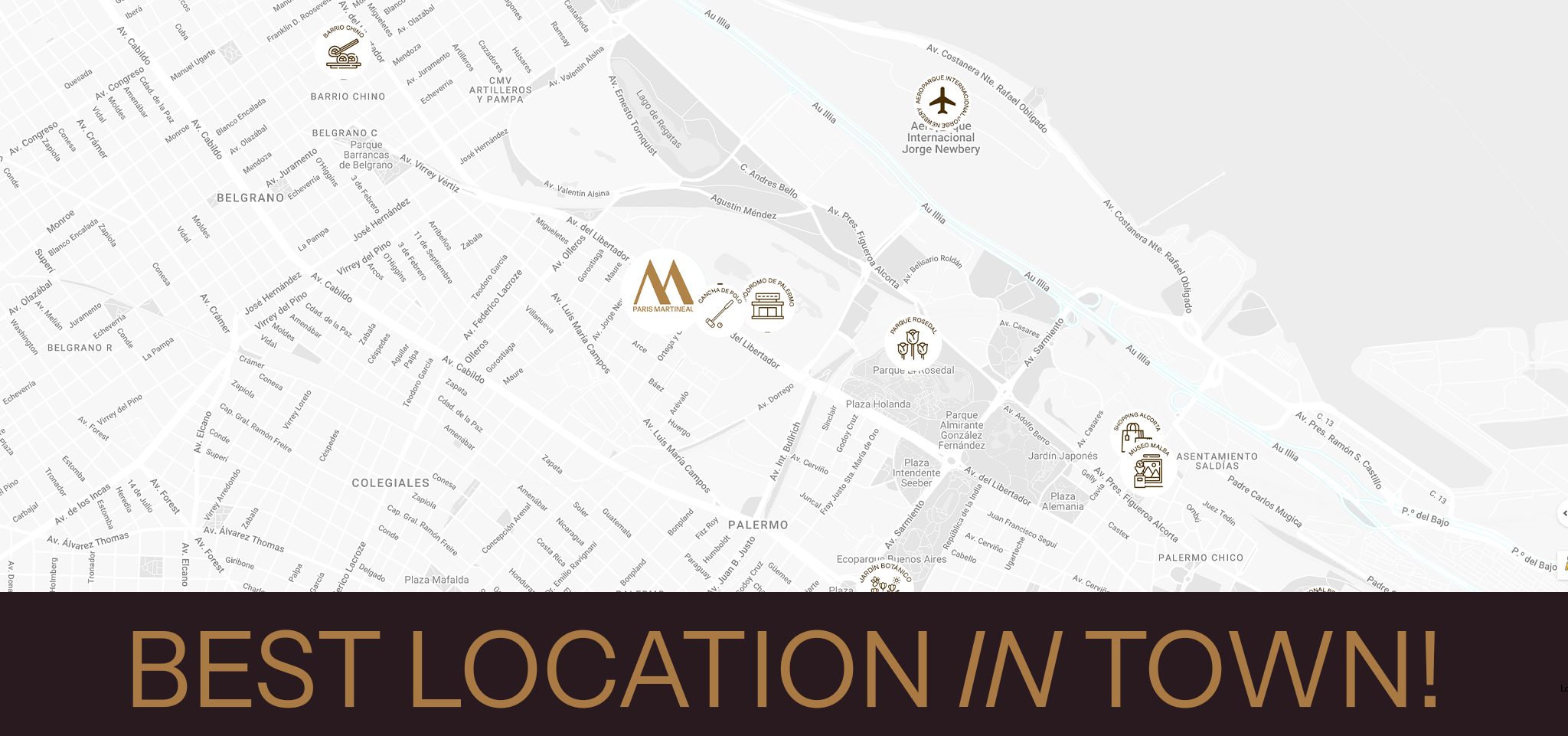 Ubicación estratégica del triángulo del lujo porteño